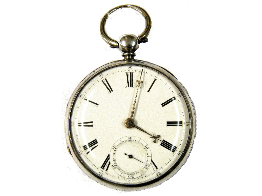 Appraisal: Silver fusee lever pocket watch hallmarked Chester the movement signed