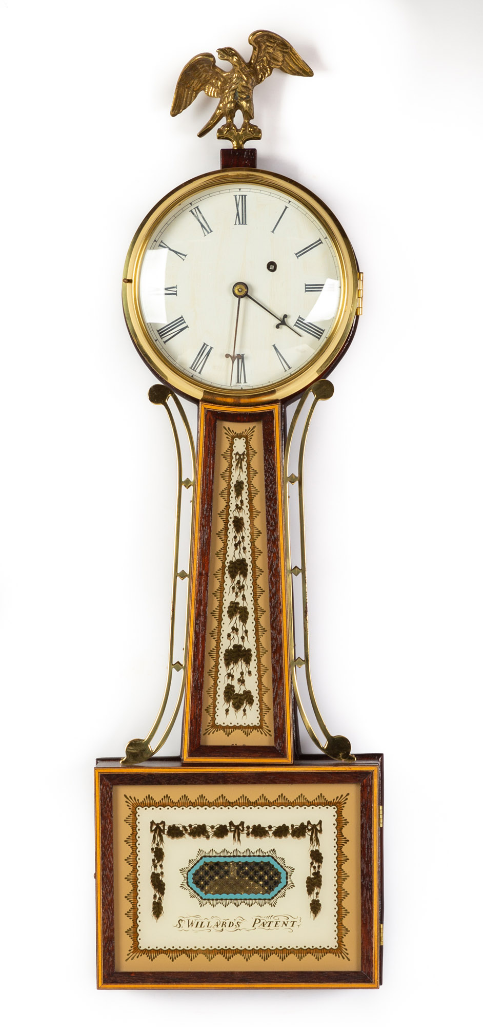 Appraisal: FOSTER CAMPOS WILLARD STYLE BANJO CLOCK Pembroke Massachusetts circa banded