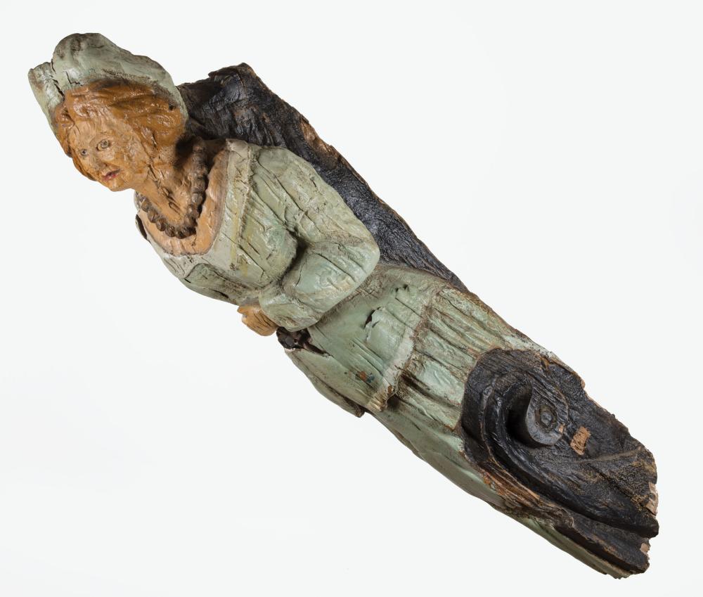 Appraisal: British Carved and Polychromed Ship's Figurehead of the Lady Bandaneira