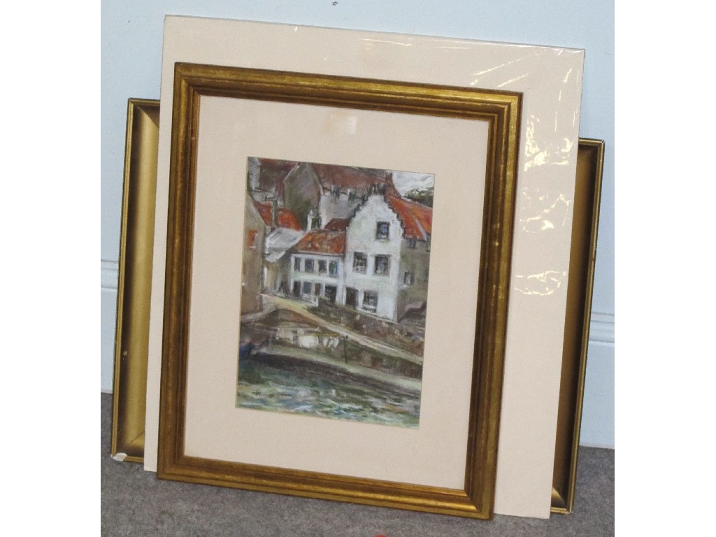 Appraisal: Lot comprising a pastel a signed chalk drawing and an