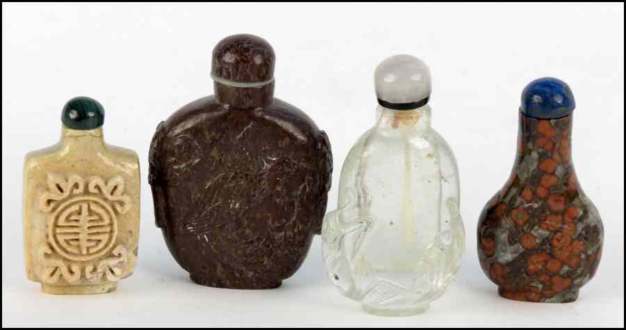 Appraisal: COLLECTION OF FOUR SNUFF BOTTLES Condition No Specific Condition Recorded