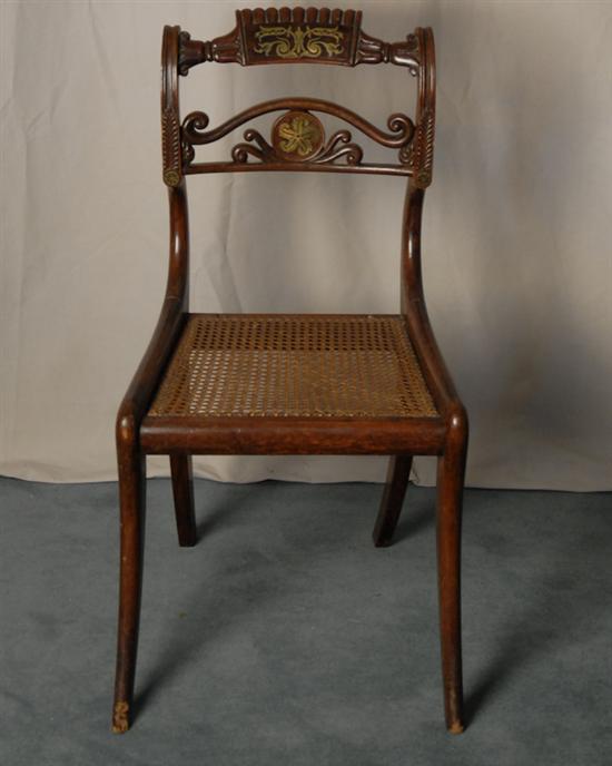 Appraisal: A th C French Rosewood Side Chair ornately carved curved