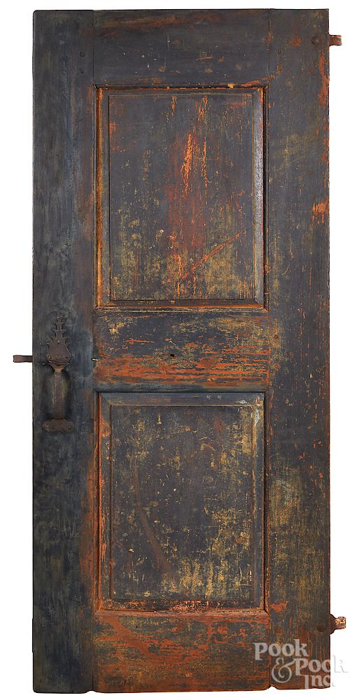 Appraisal: Painted raised panel door Painted raised panel door late th