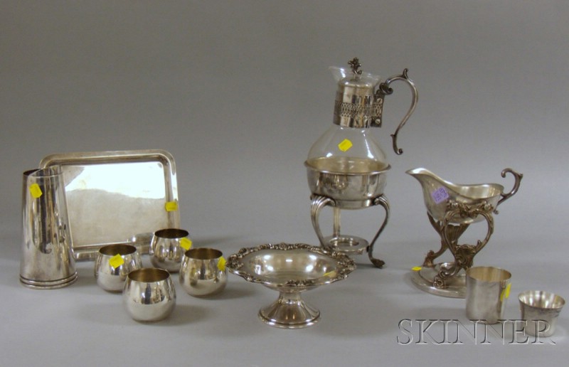 Appraisal: Eleven Silver Plated Serving Items including an assembled six-piece set