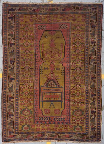 Appraisal: A Shirvan design rug size approximately ft in x ft