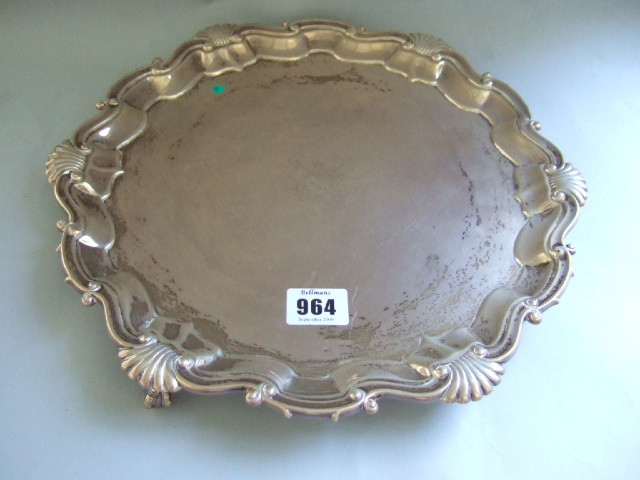 Appraisal: A Victorian silver salver maker's mark RM RH Sheffield the