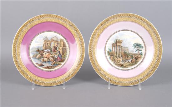 Appraisal: Two Continental Porcelain Plates Diameter inches