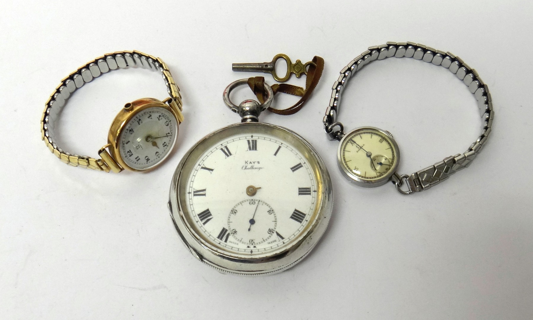 Appraisal: A lady's ct gold circular cased Omega wristwatch with a