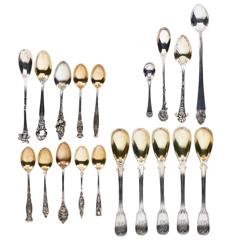 Appraisal: SILVER DEMI-TASSE SPOONS Condition Report