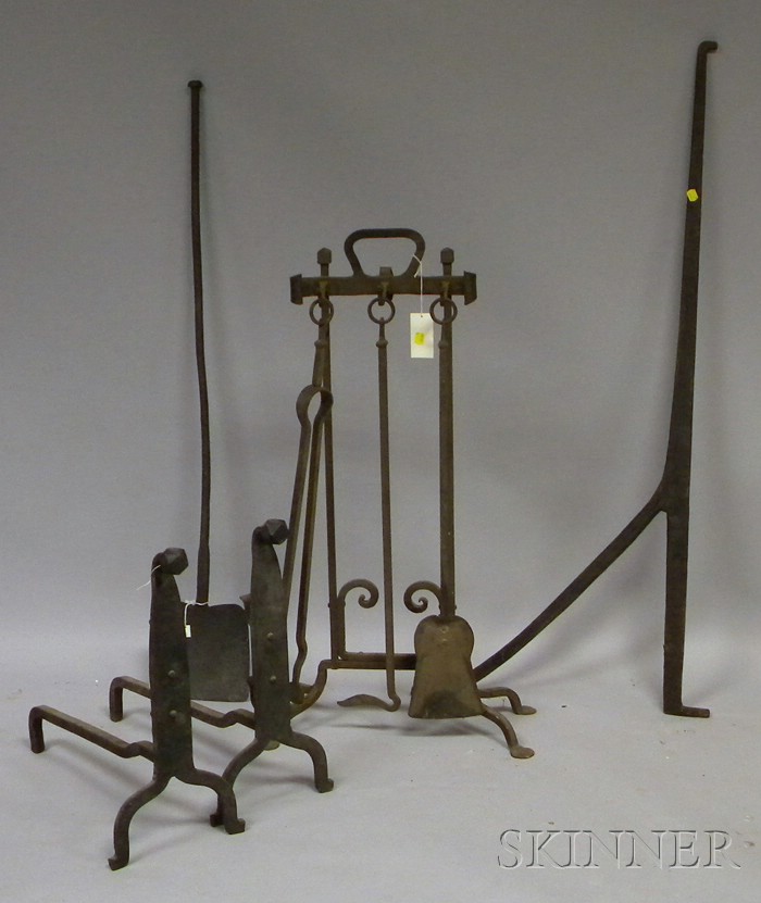 Appraisal: Large Lot of Assorted Iron and Metal Hearth Equipment and