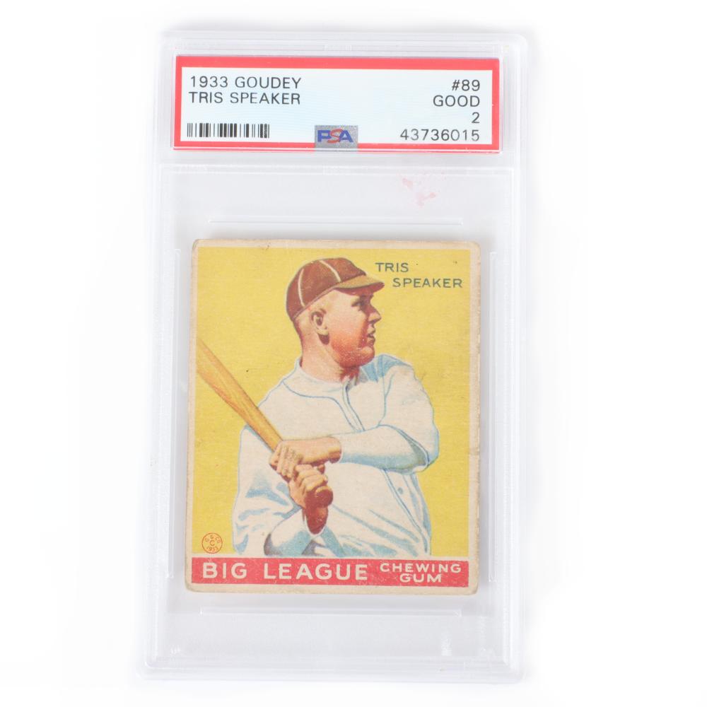 Appraisal: GOUDEY TRIS SPEAKER BASEBALL CARD PSA Goudey Tris Speaker Baseball