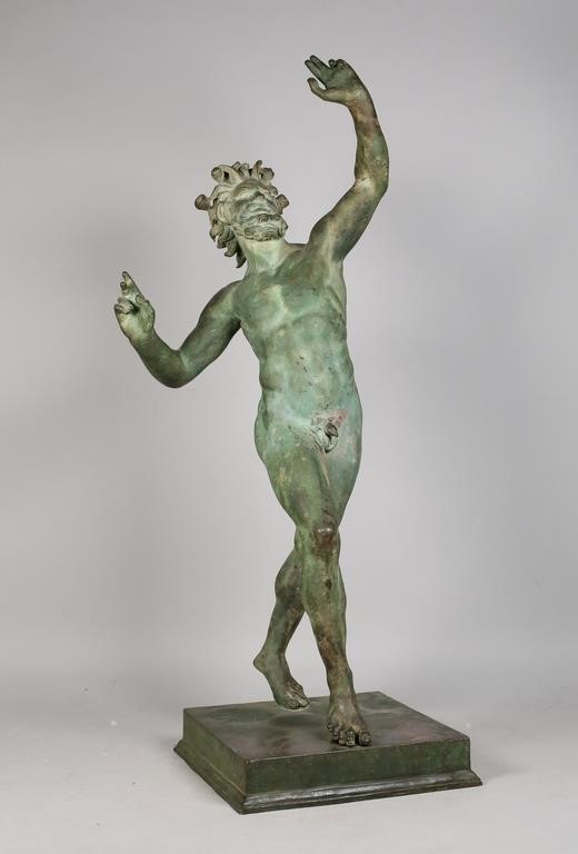 Appraisal: th century 'Dancing Faun' patinated bronze after the nd century