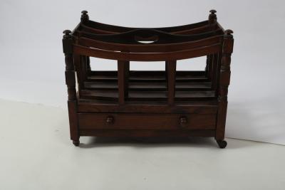 Appraisal: A George IV rosewood Canterbury circa with a four-division slatted