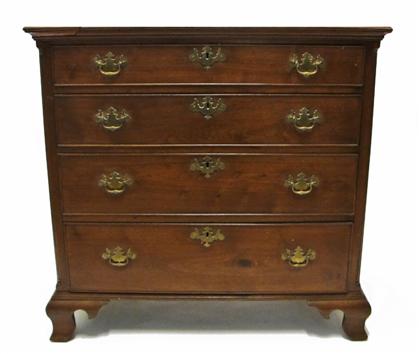 Appraisal: Chippendale walnut chest of drawers late th century