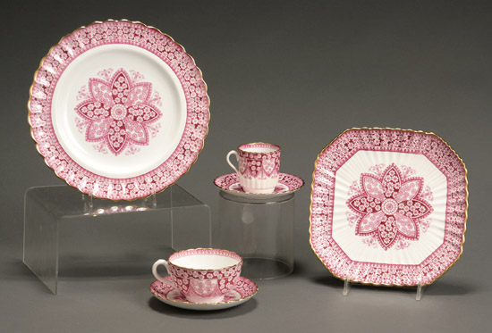 Appraisal: Spode Copeland's Rose 'Spode's Primrose' Assembled Part Dessert Service Mid-