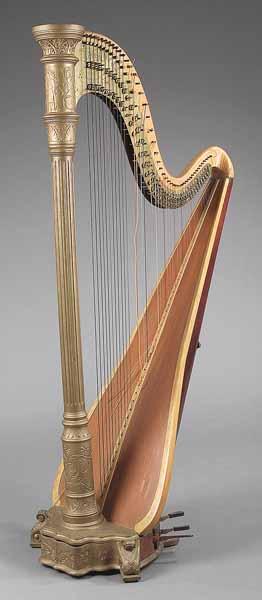 Appraisal: An Antique Carved and Gilt Lyon Healy Harp c marked