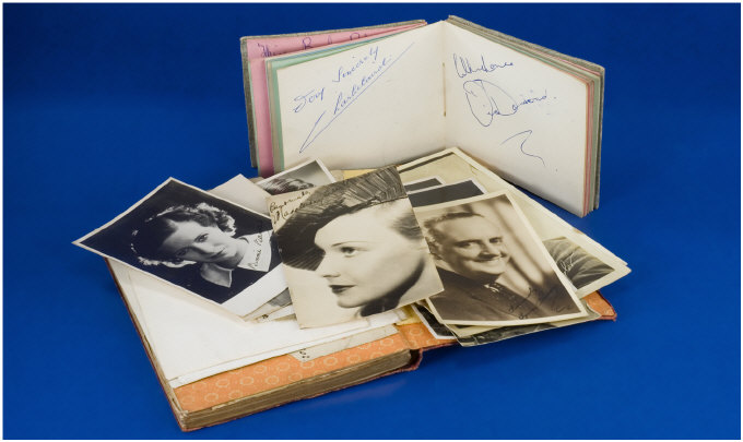 Appraisal: Autograph Books Comprising Various Photos Some Signed Sonnie Hale Nova