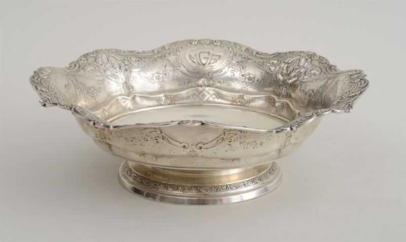 Appraisal: GORHAM MONOGRAMMED SILVER FOOTED FRUIT BOWL Date symbol for the