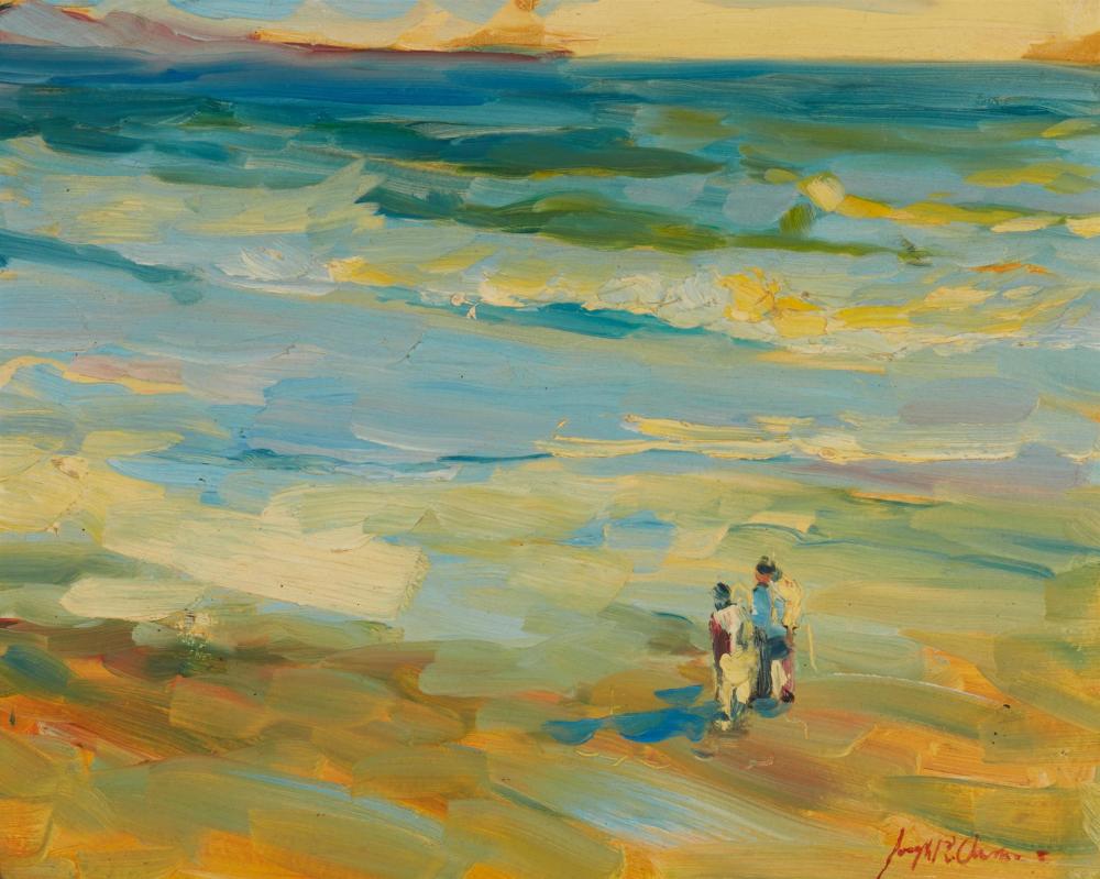 Appraisal: Joseph Areno - Canadian American Biltmore Beach Santa Barbara Oil