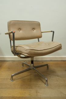 Appraisal: TWO EAMES METAL AND CREAM OFFICE CHAIRS A F