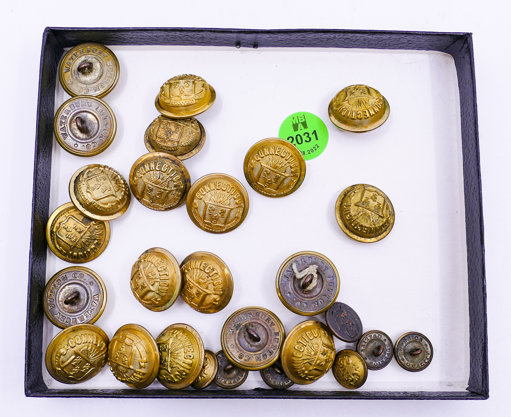 Appraisal: Box Civil War Era Uniform Buttons Etc