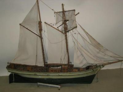 Appraisal: A model of a twin masted gaff cutter scratch built