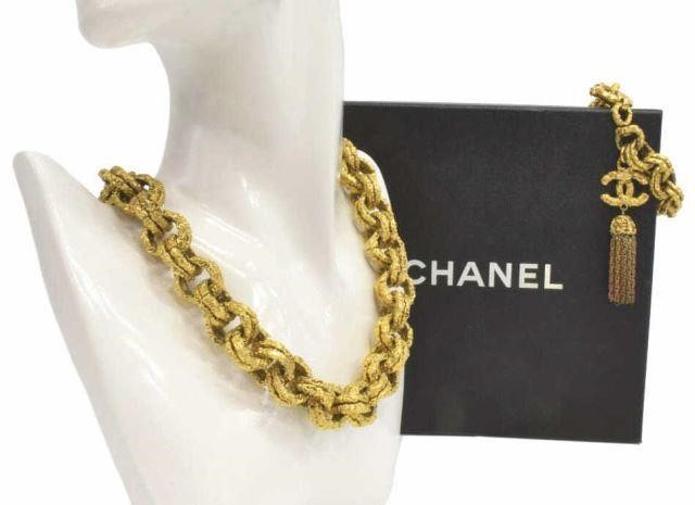 Appraisal: lot of Vintage estate Chanel gold-tone jewelry from the Fall