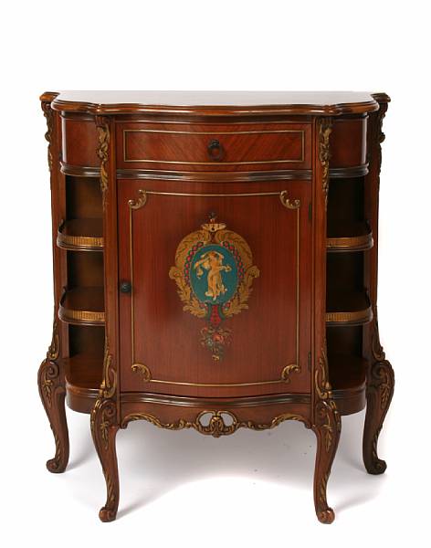 Appraisal: A pair of Louis XV style side cabinets height in