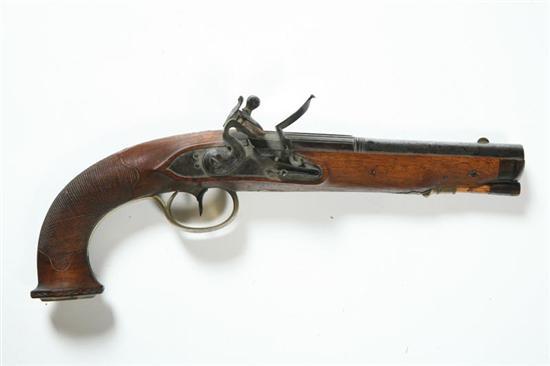 Appraisal: EUROPEAN FLINTLOCK PISTOL Nineteenth century Well made with an octagonal