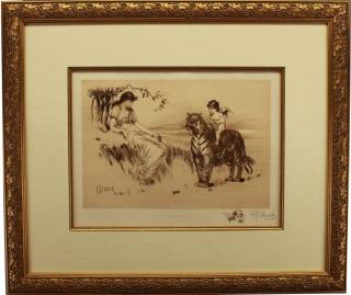 Appraisal: F S Church Idyl Etching F S Church Idyl Etching