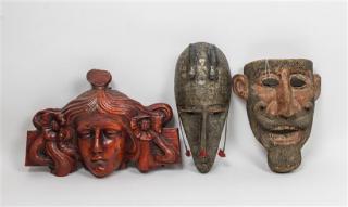 Appraisal: Two African Masks Height of tallest inches Two African Masks