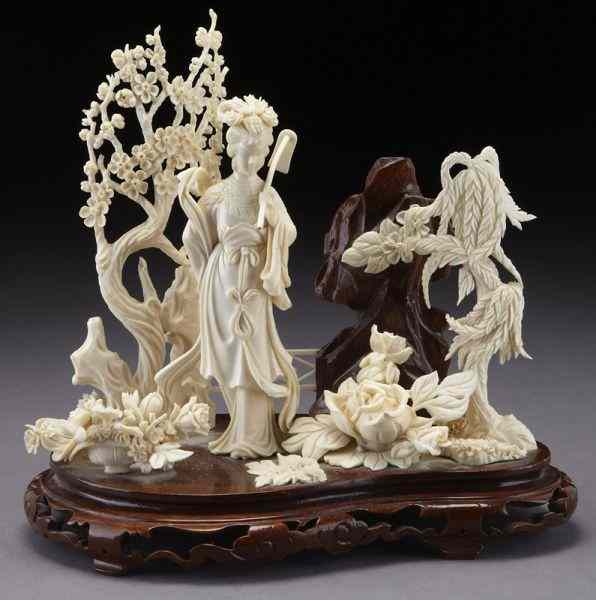 Appraisal: Chinese carved ivory figure International buyers should note that several