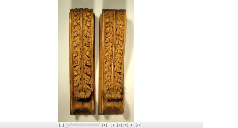 Appraisal: Pair of Continental carved limewood corbels th th century