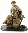 Appraisal: SPELTER SCULPTURE - Allegorical Goddess of Commerce and Trade depicted