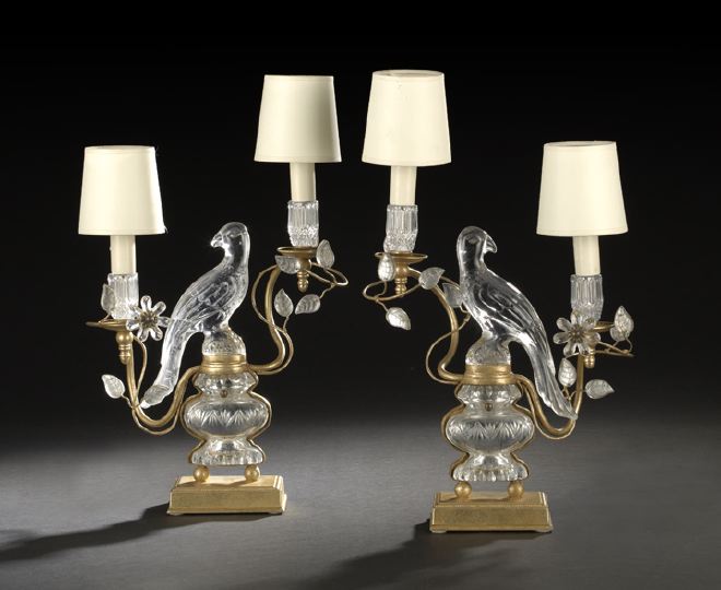 Appraisal: Elegant Pair of French Two-Light Candelabra second half th century