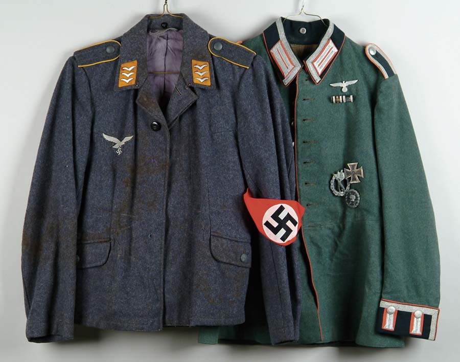 Appraisal: LOT OF GERMAN BLOUSES AND COATS Lot includes coat marked