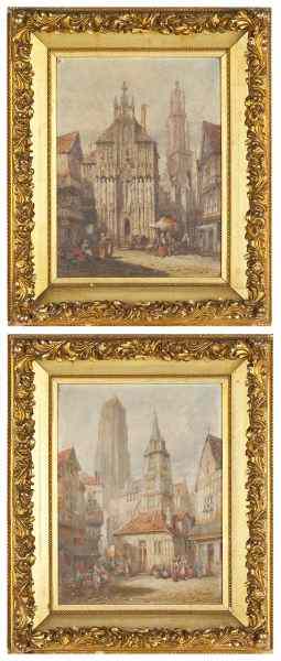 Appraisal: Henry Schafer active - Two Paintingsoil on canvas the first