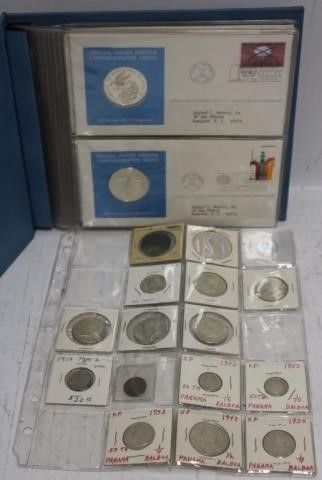 Appraisal: MISC COIN LOT TO INCLUDE FIVE FIRST DAYCOVERS WITH LARGE