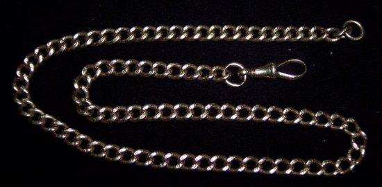 Appraisal: A ct gold curb link Albert chain cm long approximately