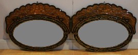 Appraisal: A pair of South East Asian mirrors each cm high