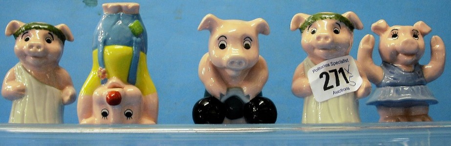 Appraisal: Wade Pig Style Figures Arnie x Ceaser Twirley Whirley and