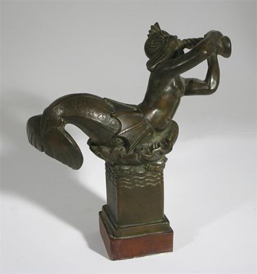 Appraisal: A bronze figure of a merman cast from a model