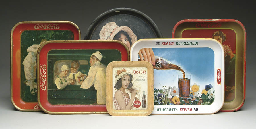 Appraisal: LOT OF COCA-COLA TRAYS Includes TV trays and serving trays