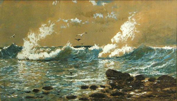 Appraisal: Edmund Darch Lewis American - A thundering sea signed and