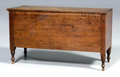 Appraisal: Tennessee Federal lift-top chest walnut with poplar secondary hinged lid