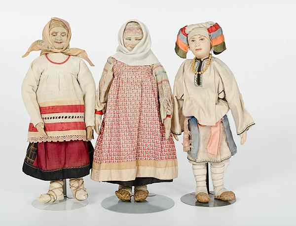 Appraisal: Russian Folk Art Dolls Russia a group of Russian folk