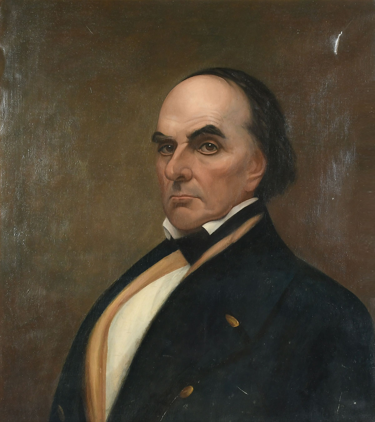 Appraisal: EXCEPTIONAL PORTRAIT PAINTING OF DANIEL WEBSTER Probably th Century Oil