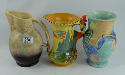 Appraisal: A collection of vases to include decorative Beswick vase Burleigh