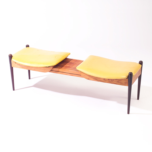 Appraisal: Extension bench in the style of Finn Juhl upholstered in