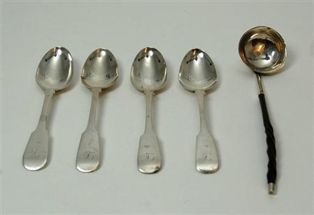 Appraisal: Dundee - a set of four Scottish provincial teaspoons William